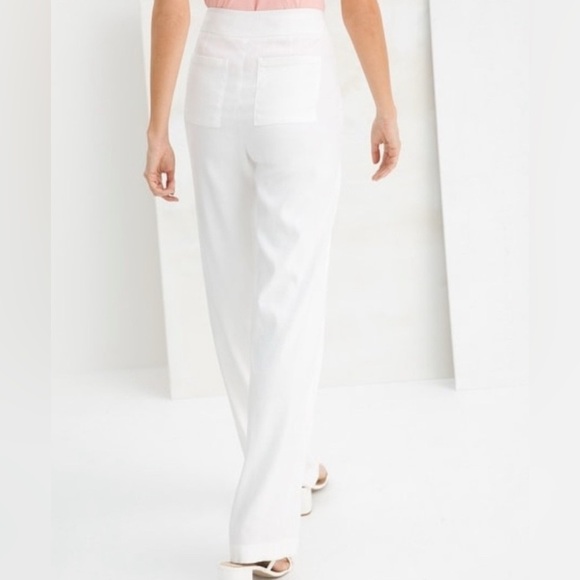 Chico’s Additions 100% Linen High Rise Wide Leg Pants - Picture 2 of 9